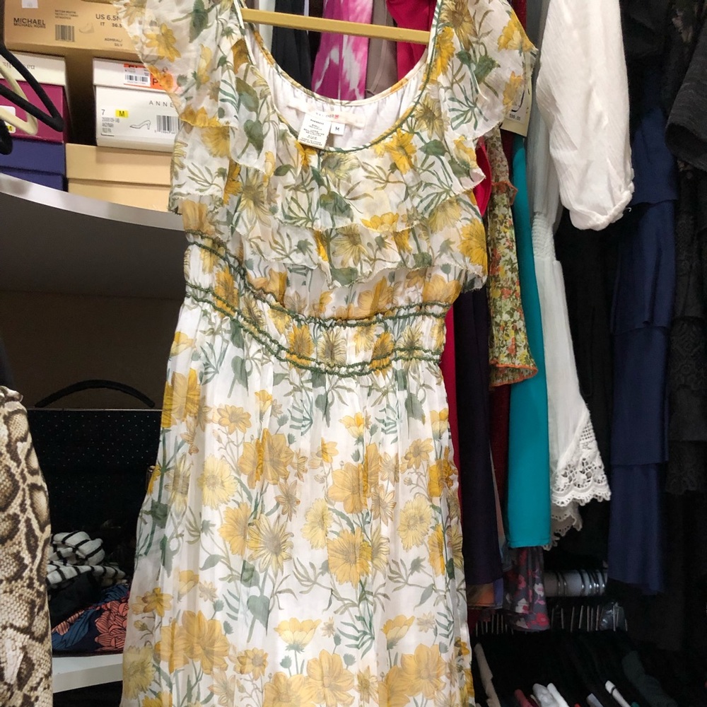 Yellow floral dress